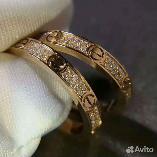 Кольцо Картье Love, маленькая модель, розовое золото 0,1ct