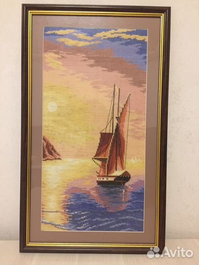 Картина крестом «Корабль»