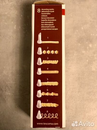 Кондитерский шприц новый, Tescoma, 8 насадок
