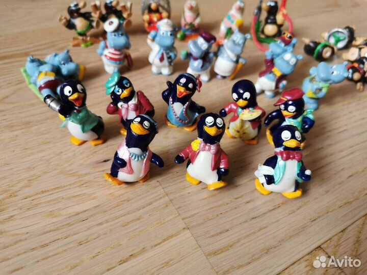 Киндер сюрприз пингвины, бегемоты,лягушки, кроты