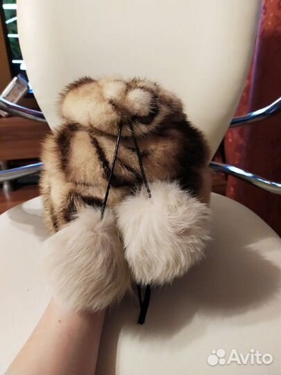 Шапка норковая красивой расцветки