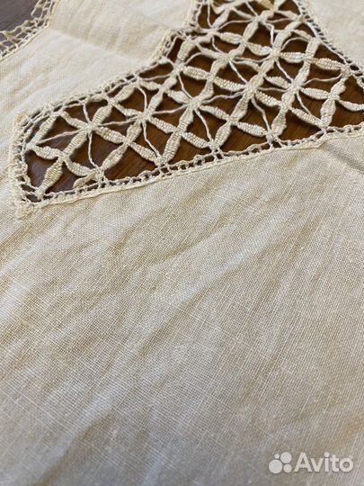 Скатерть винтажная лен