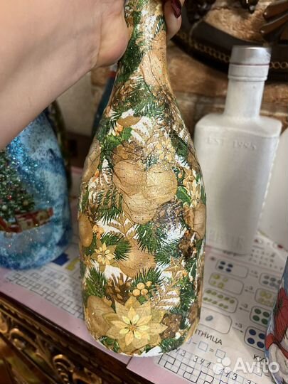 Бутылка декупаж
