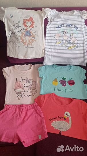 Вещи пакетом на девочку 122 128