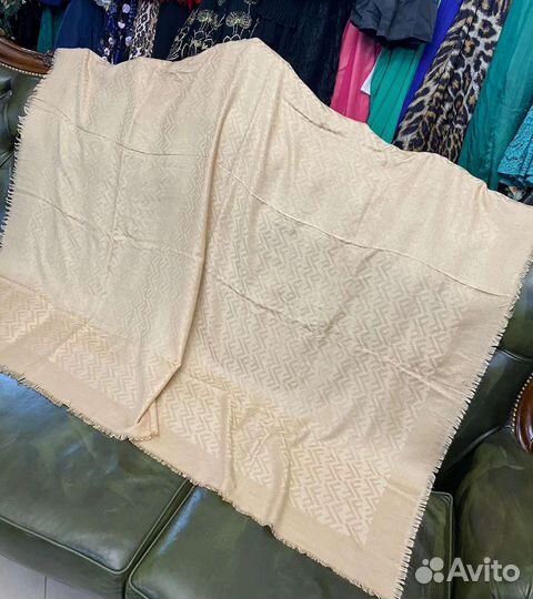 Платок шаль fendi италия кашемир/шелк