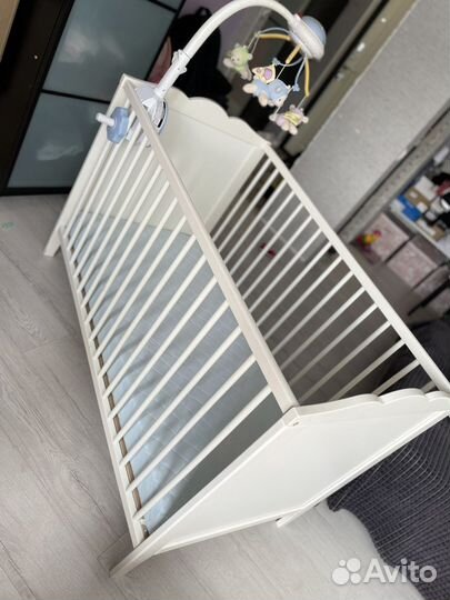 Детская кроватка IKEA сундвик с матрасом