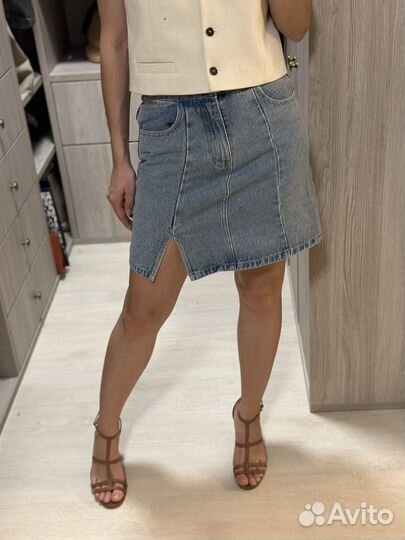 Джинсовая мини-юбка lichi