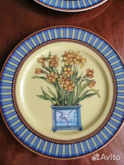 Настенная тарелка винтаж (комплект 4шт)