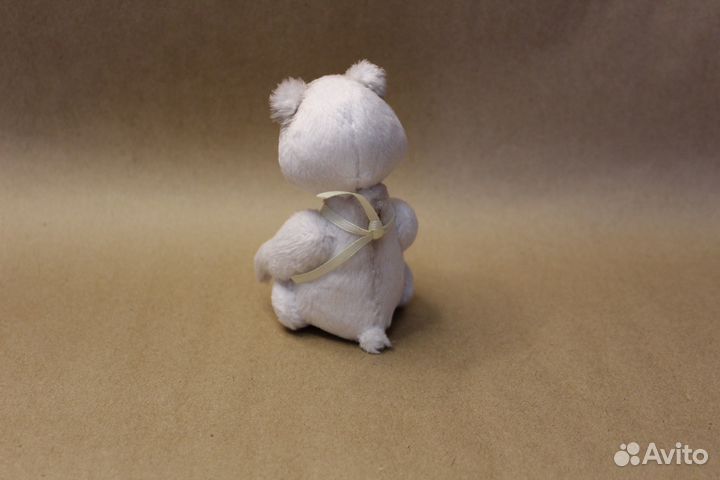 Игрушка ручной работы Тедди мишка белый