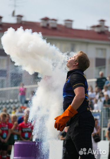 Тяжелый дым, спецэффекты, холодный фонтан, снег