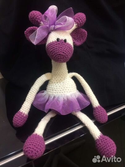 Игрушка.Жираф вязаный