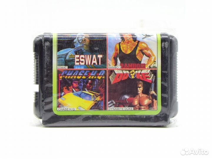 Картридж sega 4 в 1 chase H.Q./dynamite duke/eswat