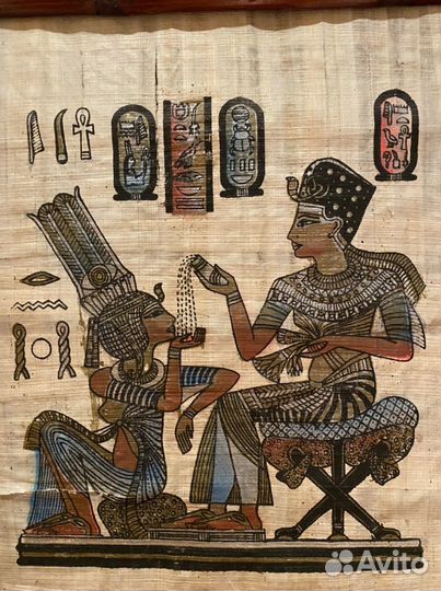 Картина из египта на папирусе