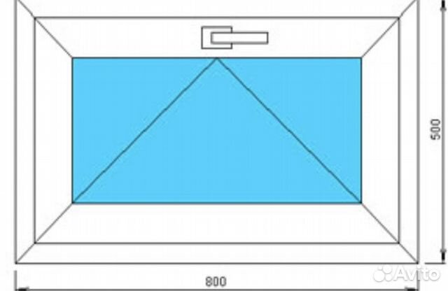 Пластиковое окно 502х802 под заказ