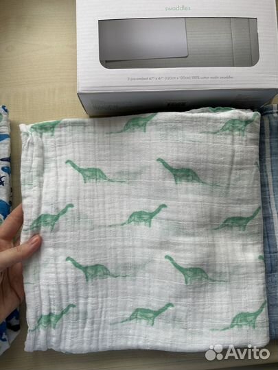 Комплект пелёнок Aden Anais, муслин, 3 шт