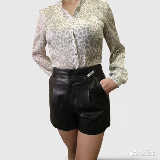 Женские шорты экокожа