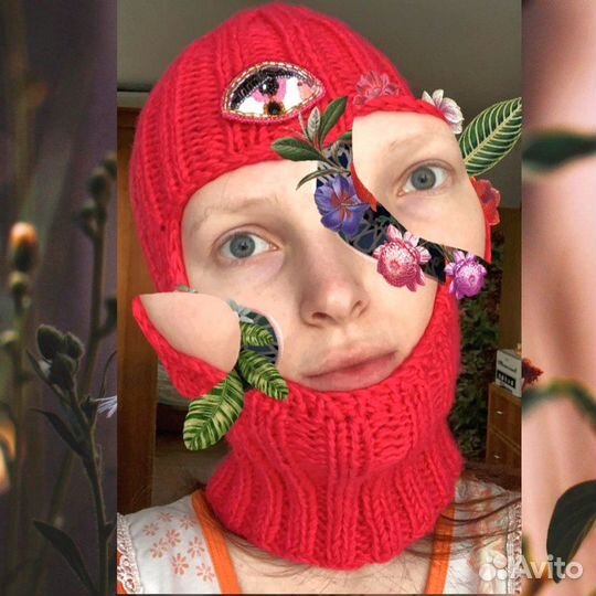 Шапка шлем с глазами Всевидящее око