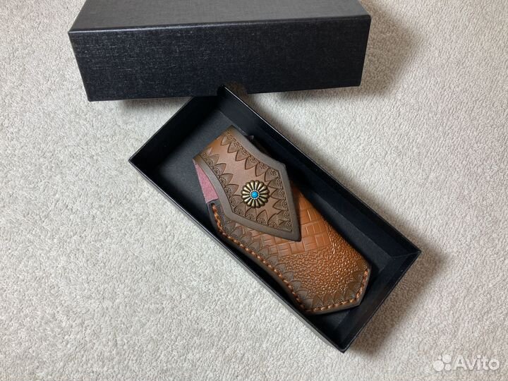 Нож складной из дамасской стали