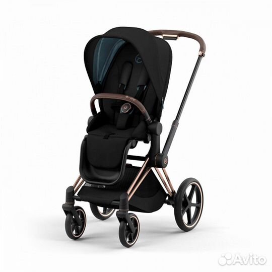 Коляска cybex priam 4 2022 deep black 2в1
