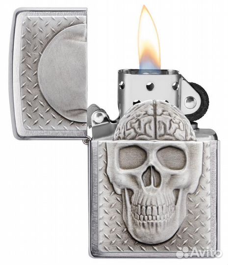 Зажигалка Zippo 29818 Skull with Brain Surprise