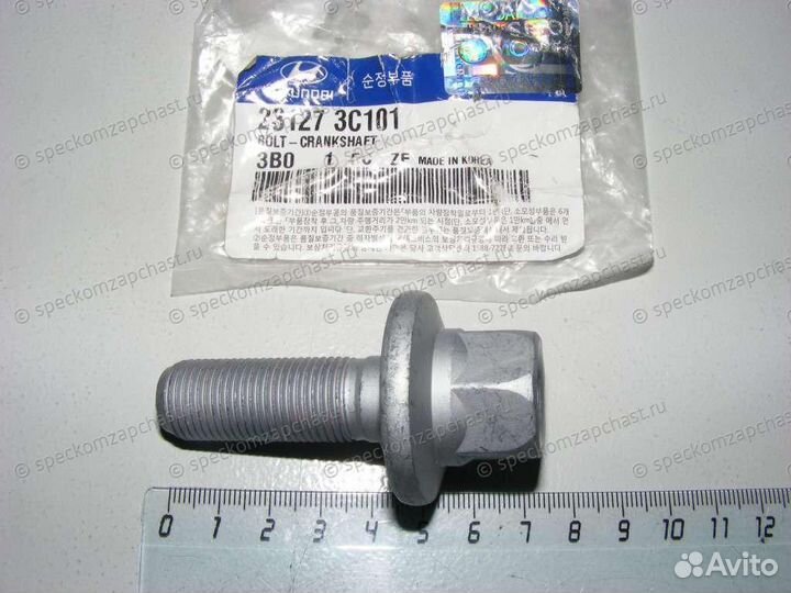 Болт шкива коленвала (16мм) на Хендай Портер 1