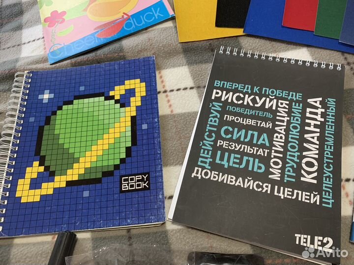 Бархатная бумага, тетради блокнот мелки карандаши