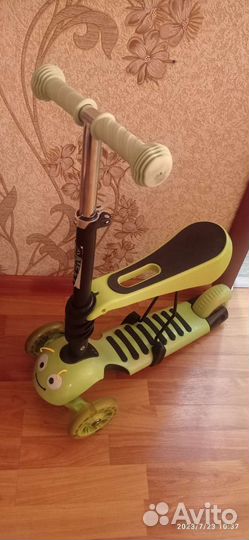 Самокат детский 3х колёсный с сидением