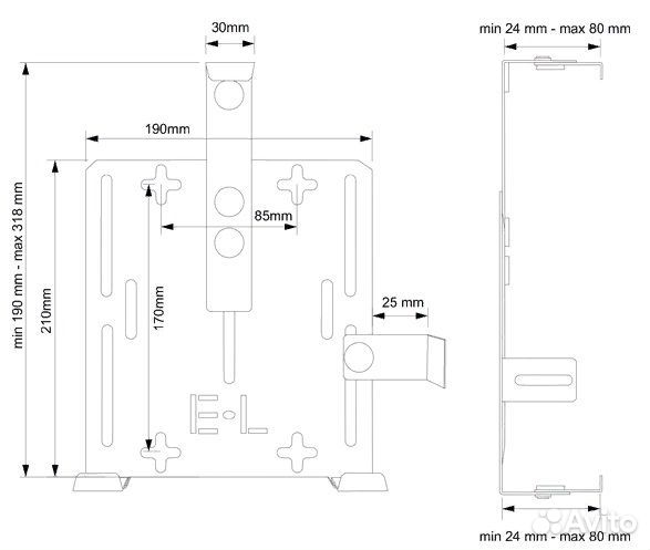 Кронштейн для игровой приставки кб-01-90 белый