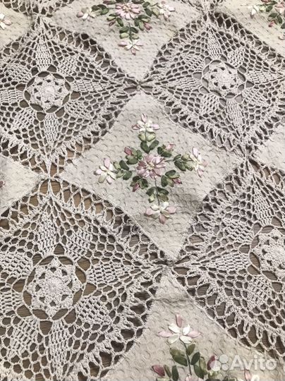 Вязаная скатерть 130х165 (лен или хлопок)ссср