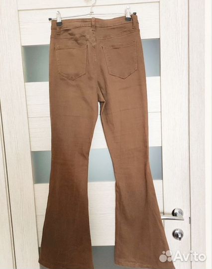Джинсы коричневые клёш размер 42-44 Shein