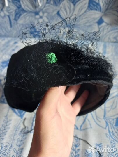 Шляпка с вуалью винтаж