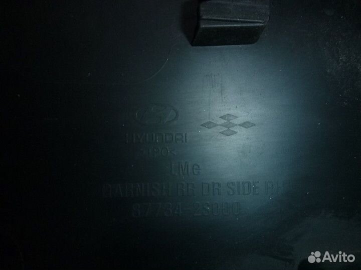 Накладка задней правой двери hyundai IX35 2010-201