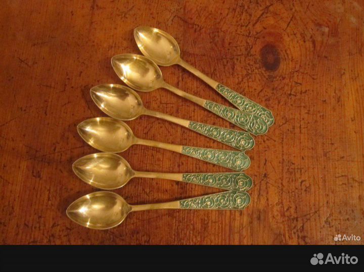 Ложки СССР серебрянные с позолотой
