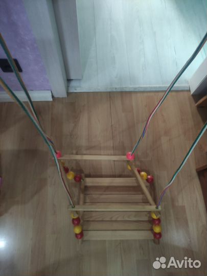 Качель деревянная детская