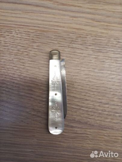 Нож складной серебро перламутор