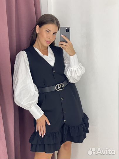 Платье и рубашка двойка 42 44 46