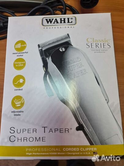 Машинка для стрижки wahl super taper chrome