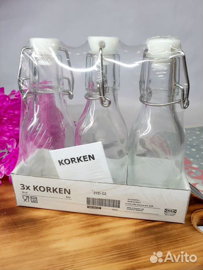 Набор бутылок IKEA коркен