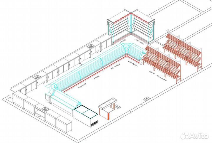Проектирование магазина, расстановка, замеры