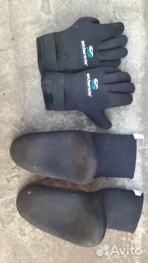 Носки и перчатки для подводной охоты