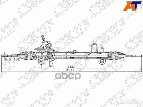 Рейка рулевая toyota highlander/RX350 03-08 LHD
