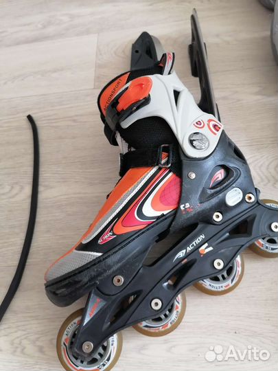 Роликовые коньки и лезвия Action 40-43размер