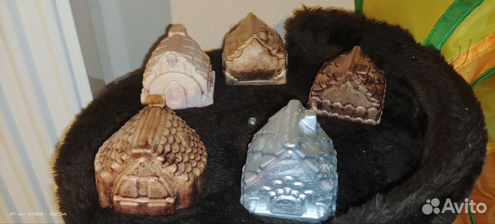 Новогодние пряничные домики из гипса