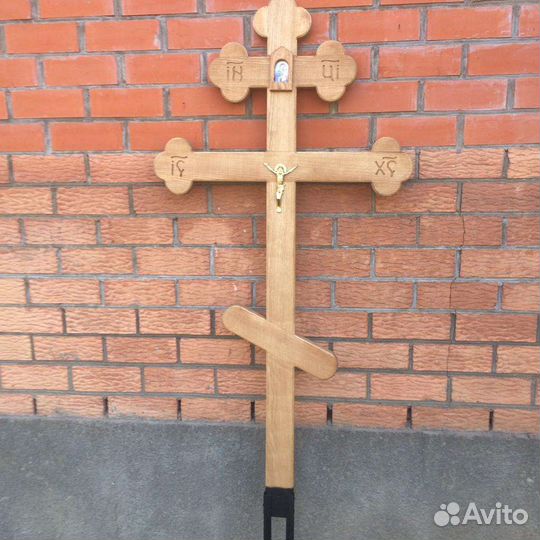 Крест на могилу дуб массив, сосна массив