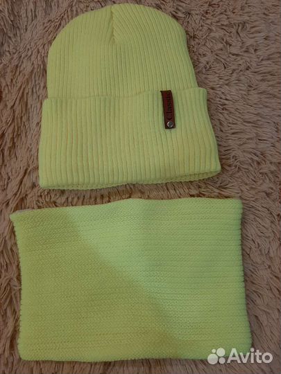 Комплект шапка и снуд женский