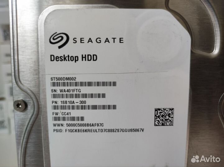 Жестки диск Seagate 500Gb SATA S/N WA401FTG