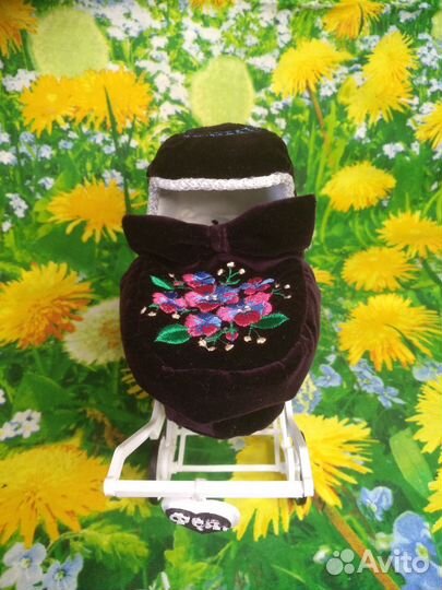 Коляска для пупсика. Бархатная. Новая