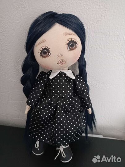 Текстильная кукла Wednesday Вэнсдей