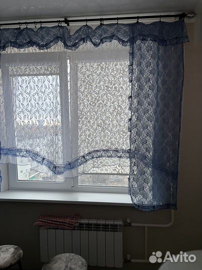 Штора для кухни комплект