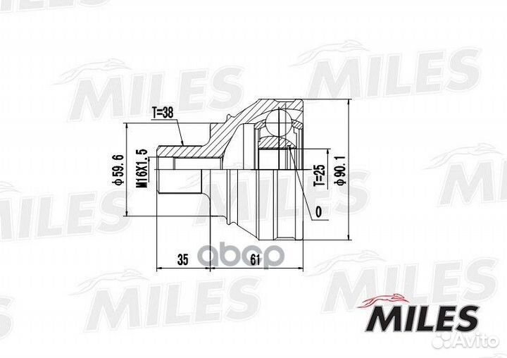 Шрус наружный audi 100 1.8-2.4D 82-90 (GKN 3021